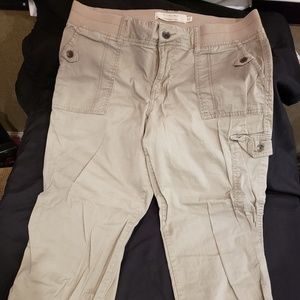 Capris Cotton Twill Sonoma Sz 12, Tan